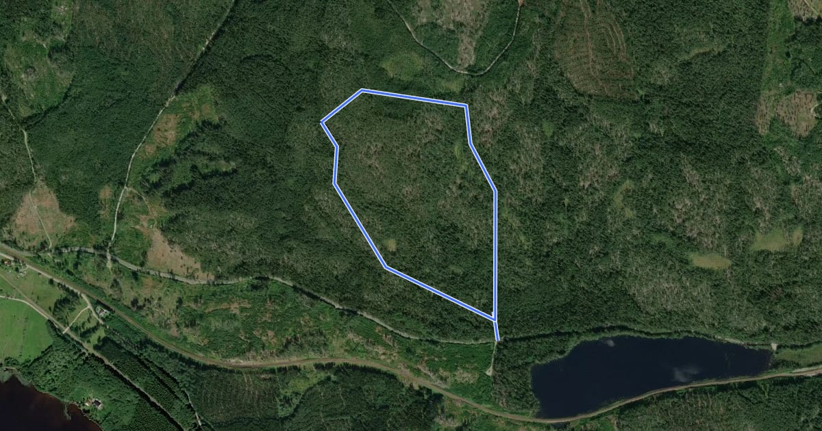Маршрут Kråksten 2,4 km на спутниковом снимке