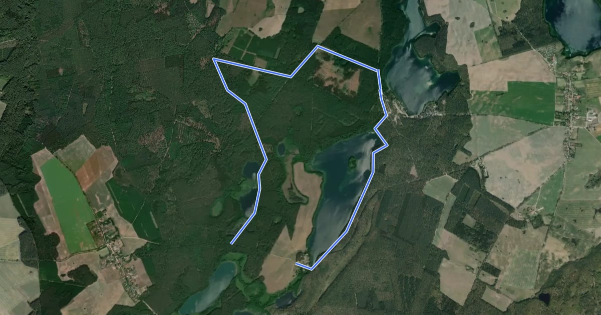 Маршрут Krüseliner Rundweg на спутниковом снимке