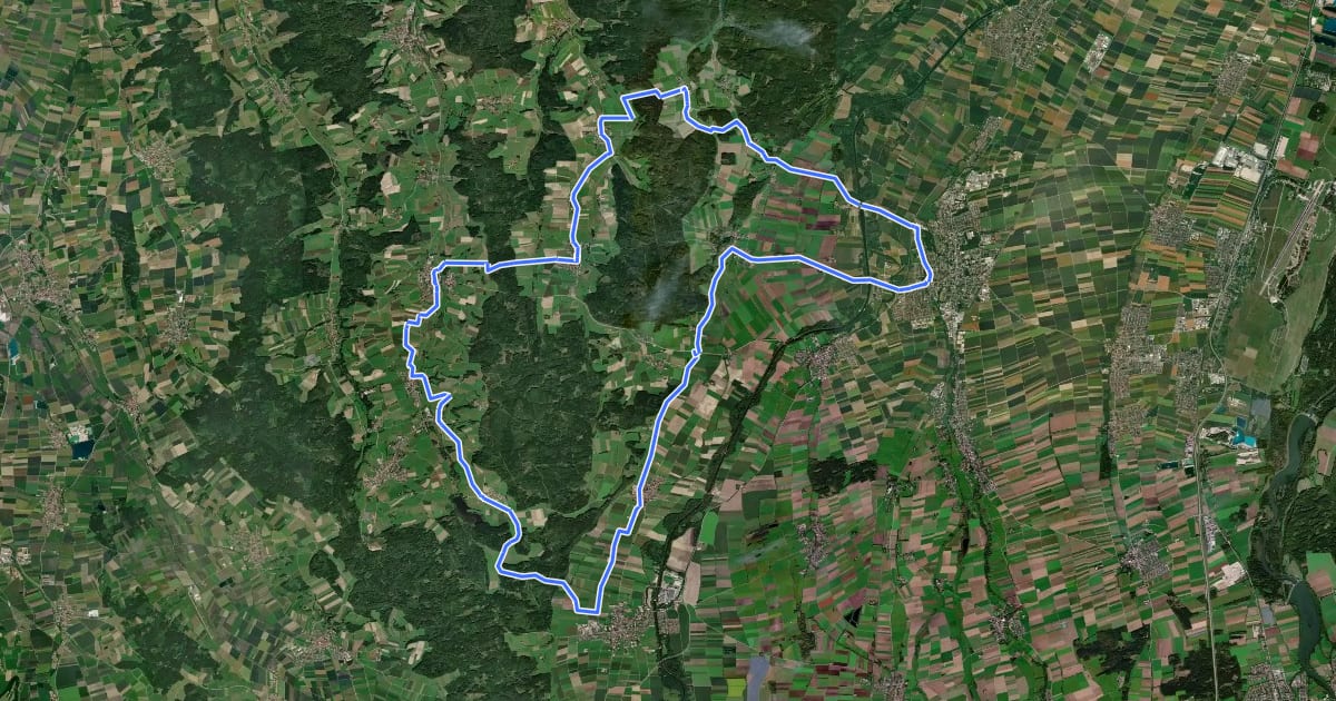 Маршрут Kräutertour на спутниковом снимке
