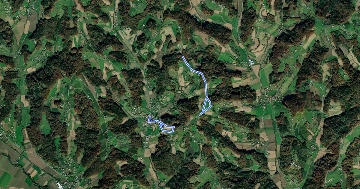 Маршрут Kräuterwanderweg на спутниковом снимке
