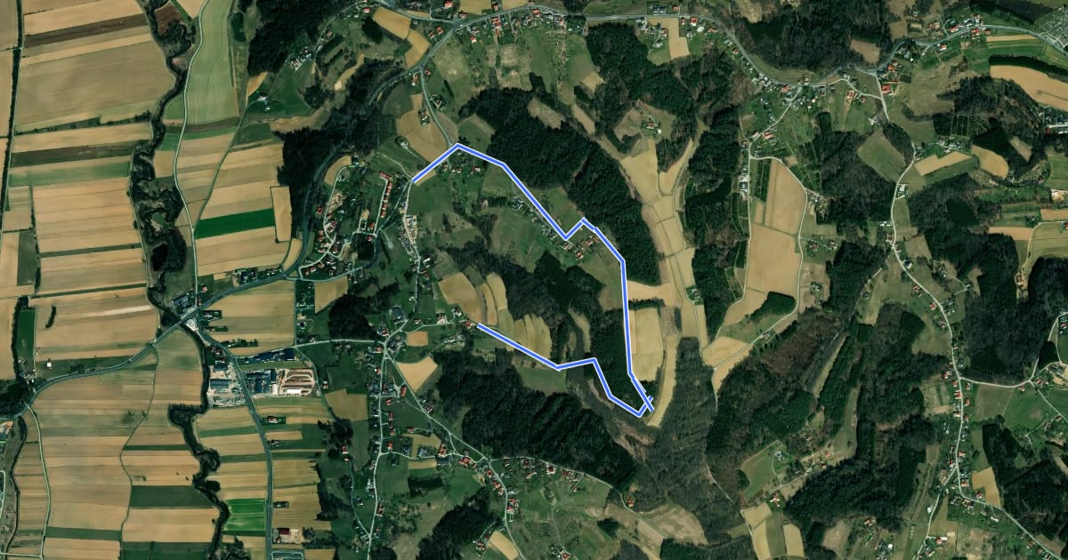 Маршрут Kräuterwanderweg "Kinderkräuterweg" (Stegersbach) на спутниковом снимке