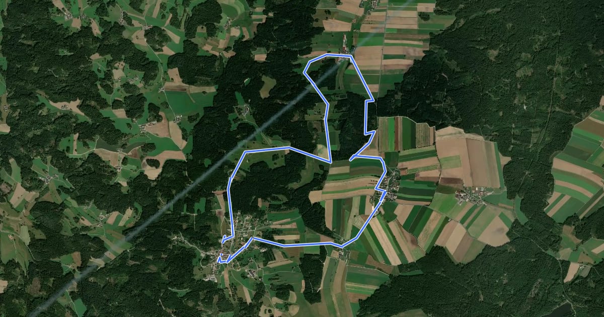 Маршрут Kräuterweg Bad Traunstein Nr. 54 на спутниковом снимке