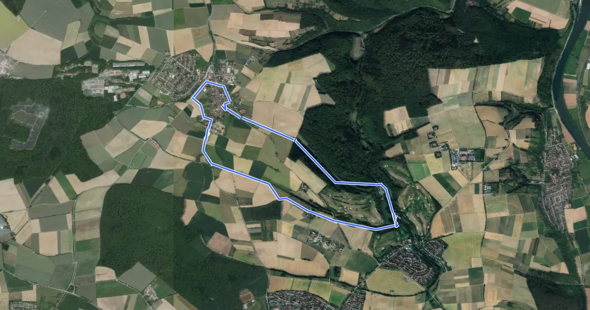 Маршрут KR7 Fünfmühlental-Römersee Rundweg на спутниковом снимке