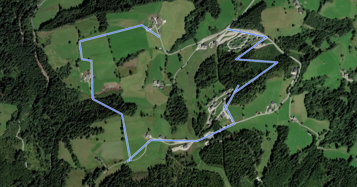 Маршрут Kraftquellenweg Pruggererberg на спутниковом снимке