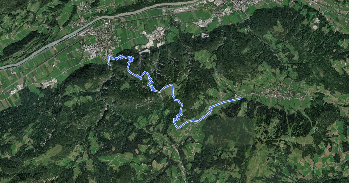 Маршрут Kragenjoch на спутниковом снимке