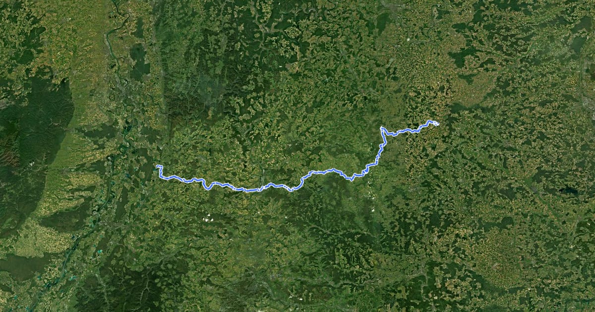 Маршрут Kraichgau-Hohenlohe-Radweg на спутниковом снимке