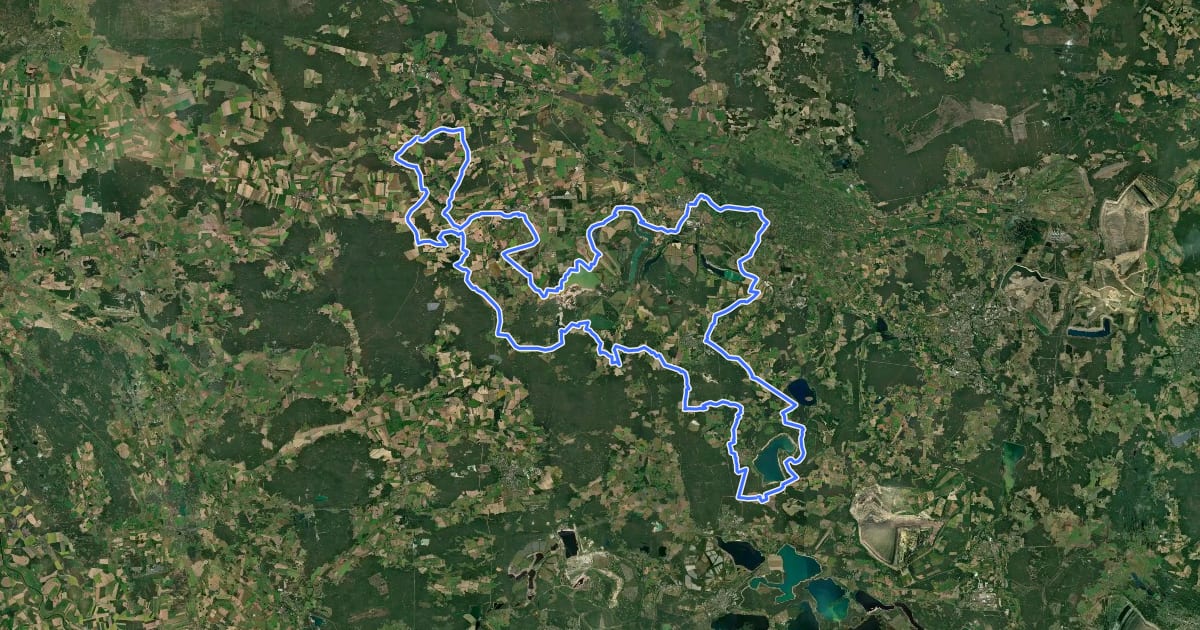 Маршрут Kranich-Tour на спутниковом снимке