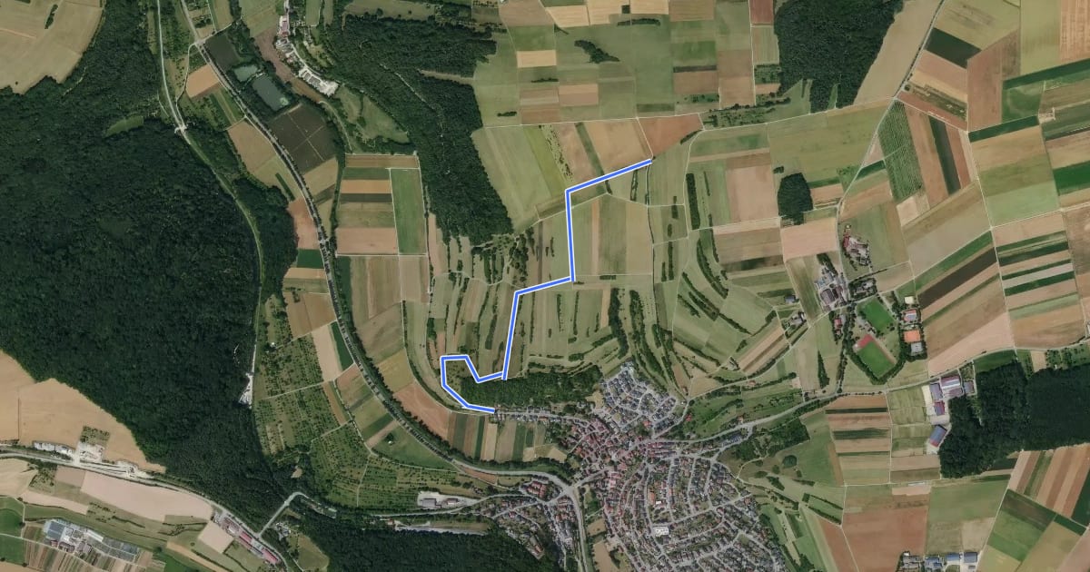 Маршрут Krappenberg - Schafhausen на спутниковом снимке