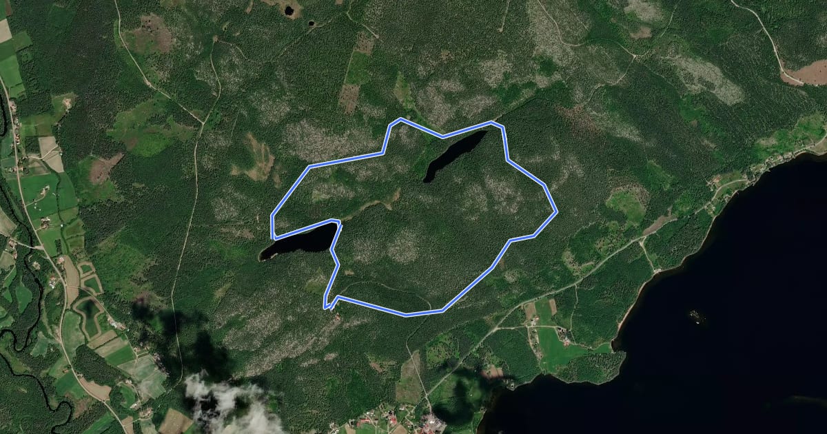 Маршрут Kraterstigen Avholmsberget на спутниковом снимке