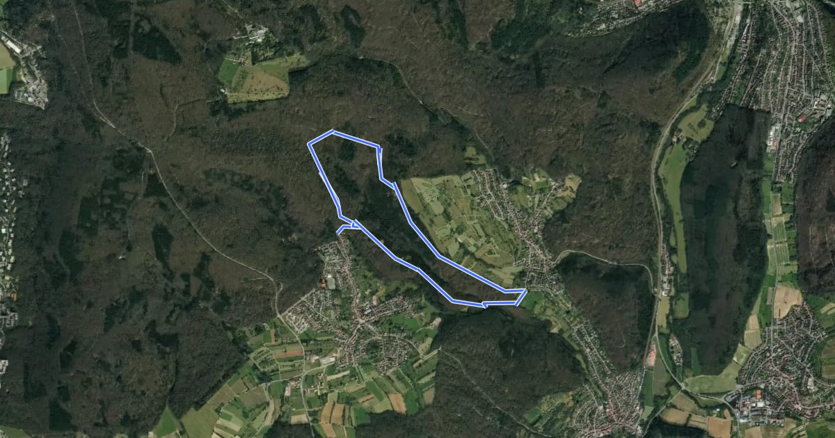 Маршрут Krebsbach-Weg на спутниковом снимке