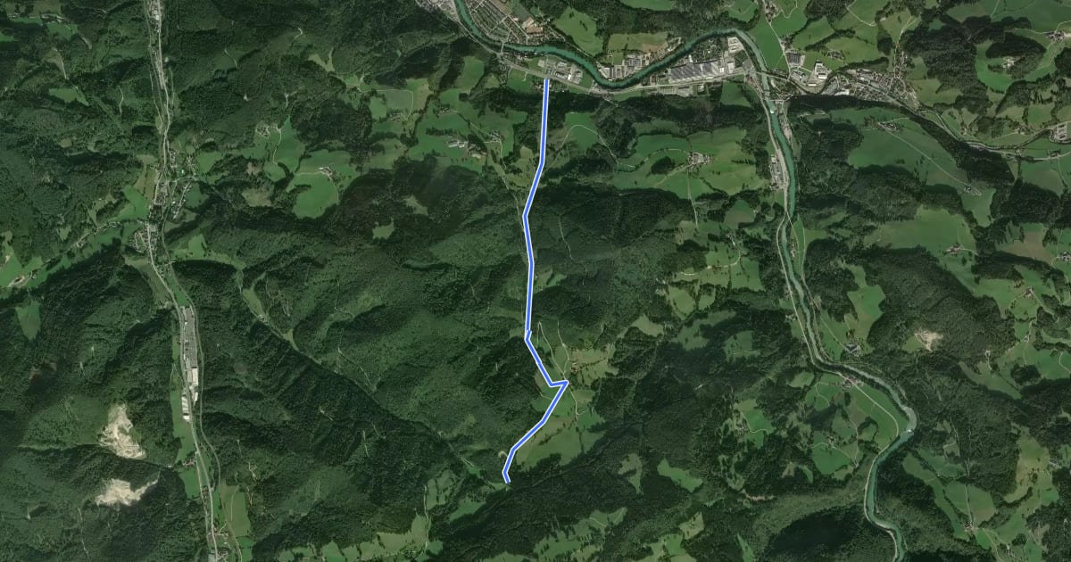 Маршрут Kreilhof - Holzbauernkreuz - Hieslwirt на спутниковом снимке