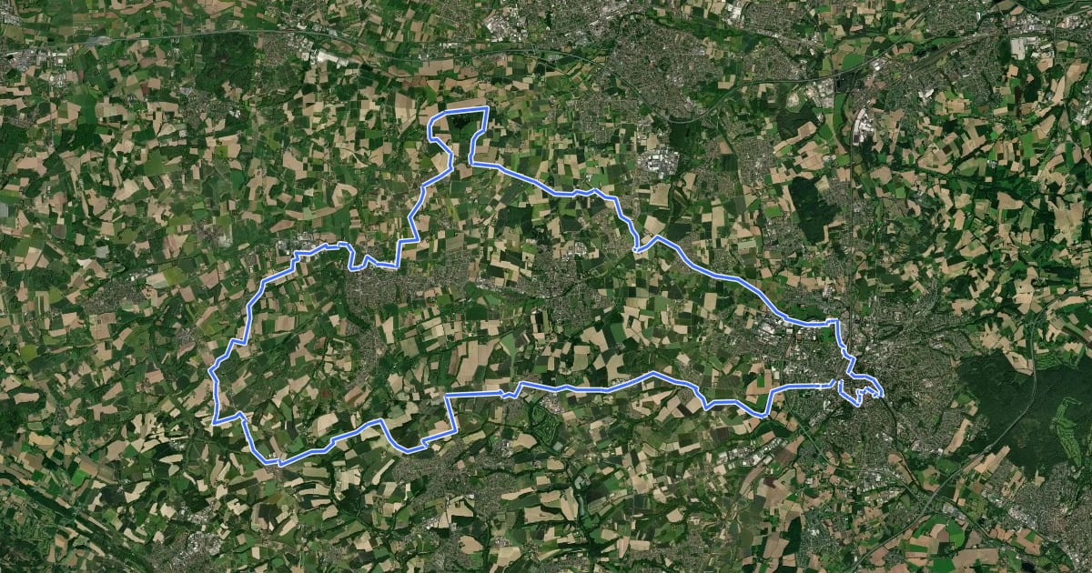Маршрут Kreis Herford - Geschichts-Route 1 (Das Land von Flachs und Leinen) на спутниковом снимке