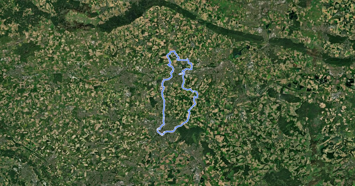 Маршрут Kreis Herford - Geschichts-Route 3 (Von Menschen und Mentalitäten) на спутниковом снимке
