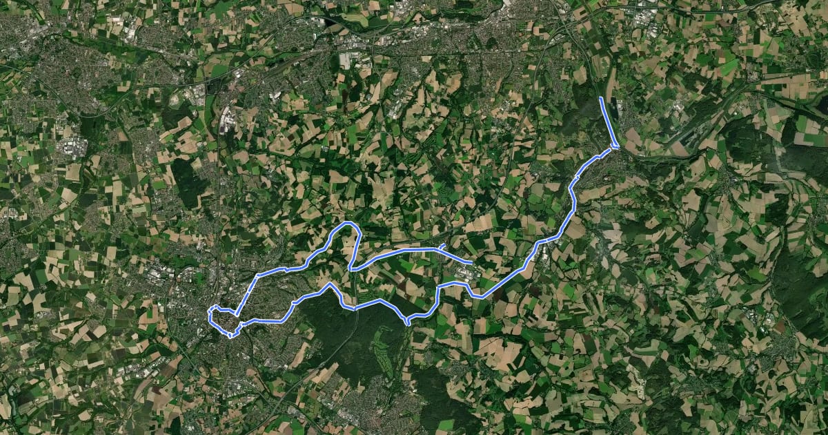 Маршрут Kreis Herford - Geschichts-Route 4 (Von Mobilität und Gewerbe) на спутниковом снимке