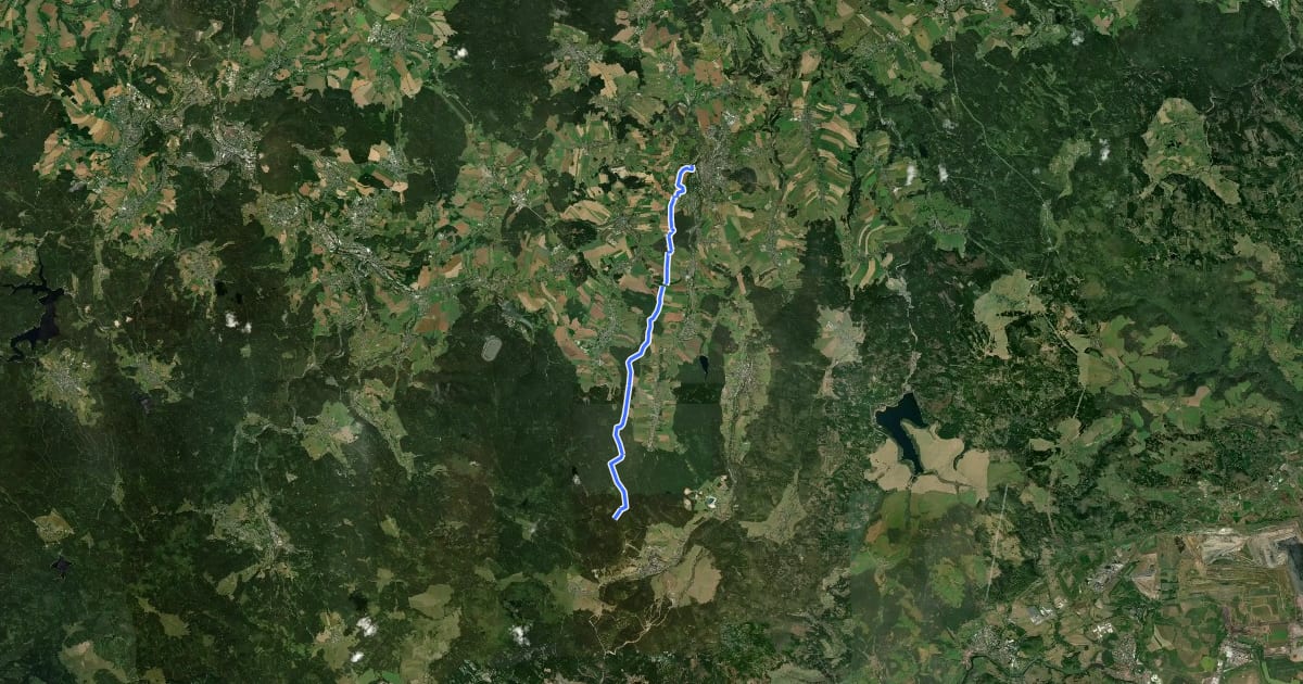 Маршрут Kreiswanderweg Firstenweg на спутниковом снимке