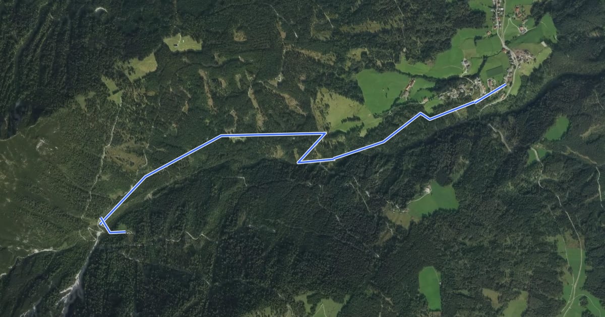 Маршрут Kreitheralmweg на спутниковом снимке