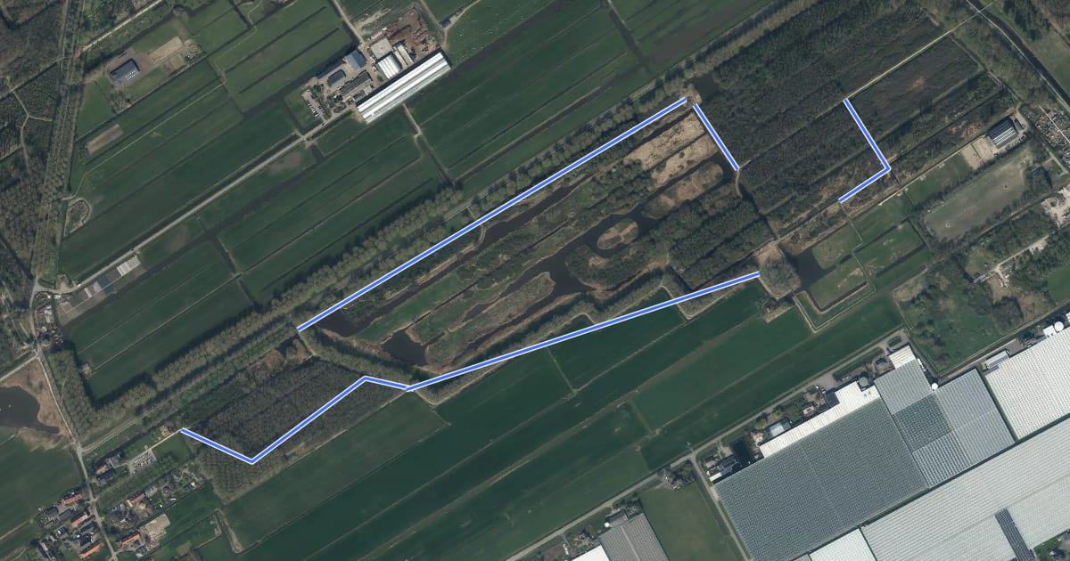 Маршрут Krekenroute на спутниковом снимке