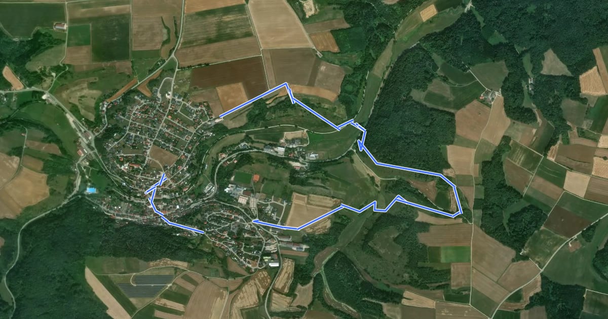Маршрут Kreutbergweg на спутниковом снимке
