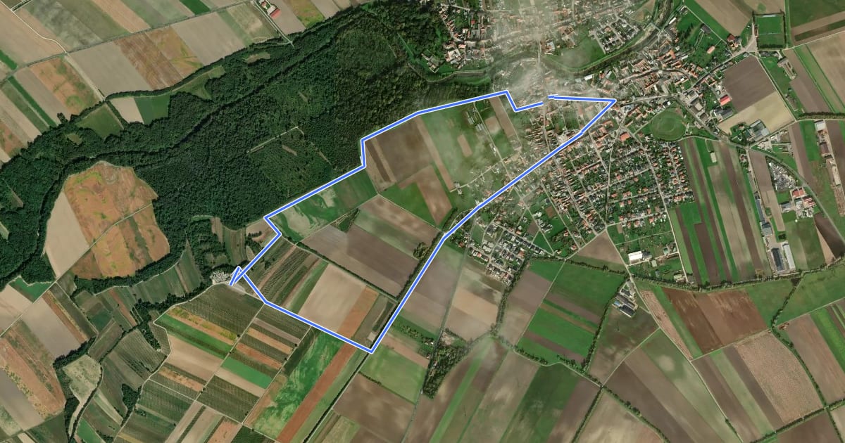 Маршрут Kreuz & Quer-Weg Friedhofberg на спутниковом снимке