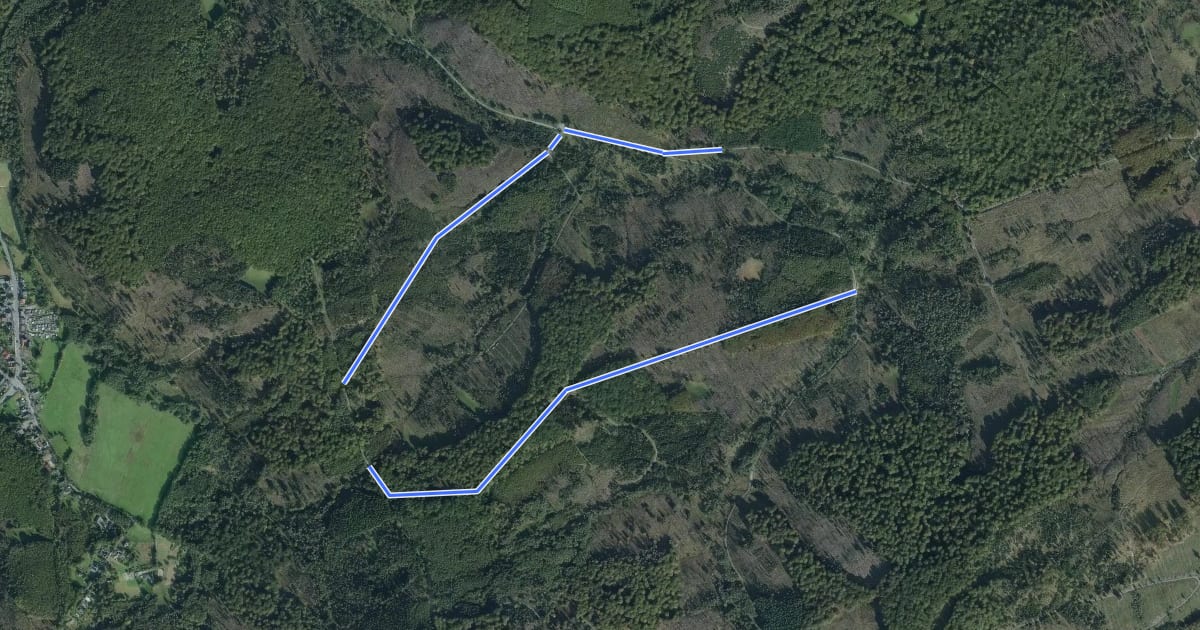 Маршрут Kreuzeiche Rundweg A2 на спутниковом снимке