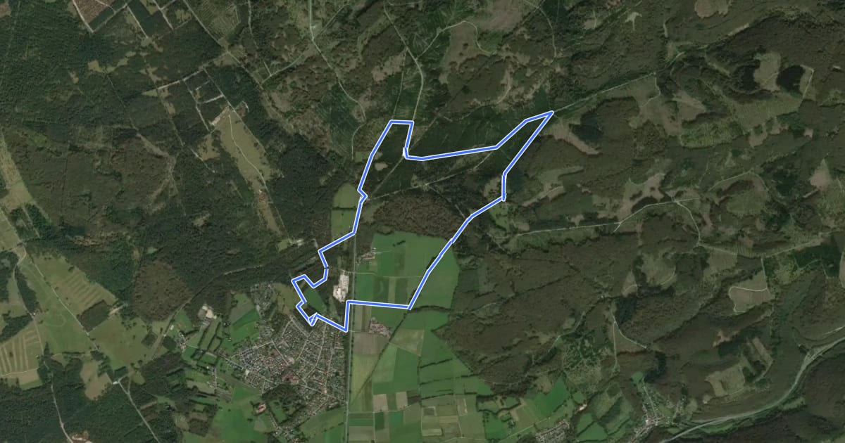 Маршрут Kreuzkrugweg на спутниковом снимке