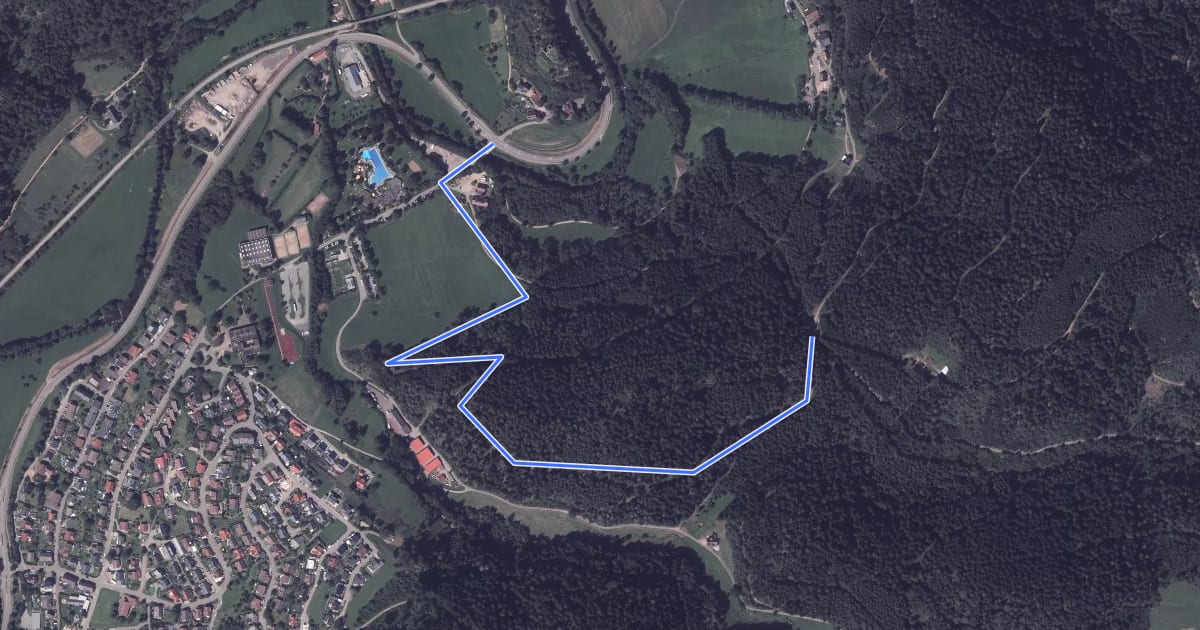 Маршрут Kreuzung Schenkenburg - Ziegelstatt на спутниковом снимке
