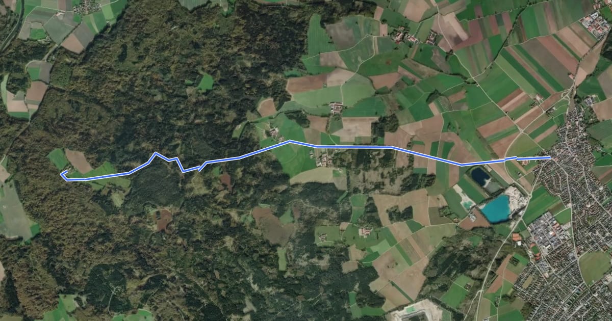 Маршрут Kreuzweg на спутниковом снимке
