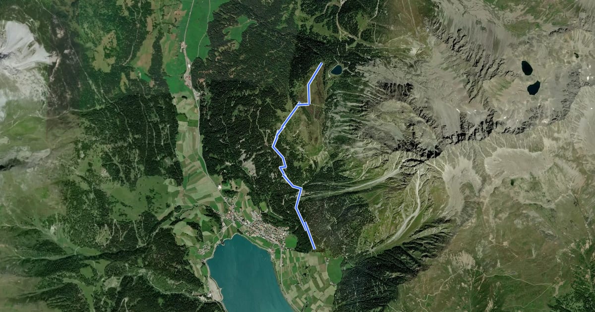 Маршрут Kreuzweg на спутниковом снимке