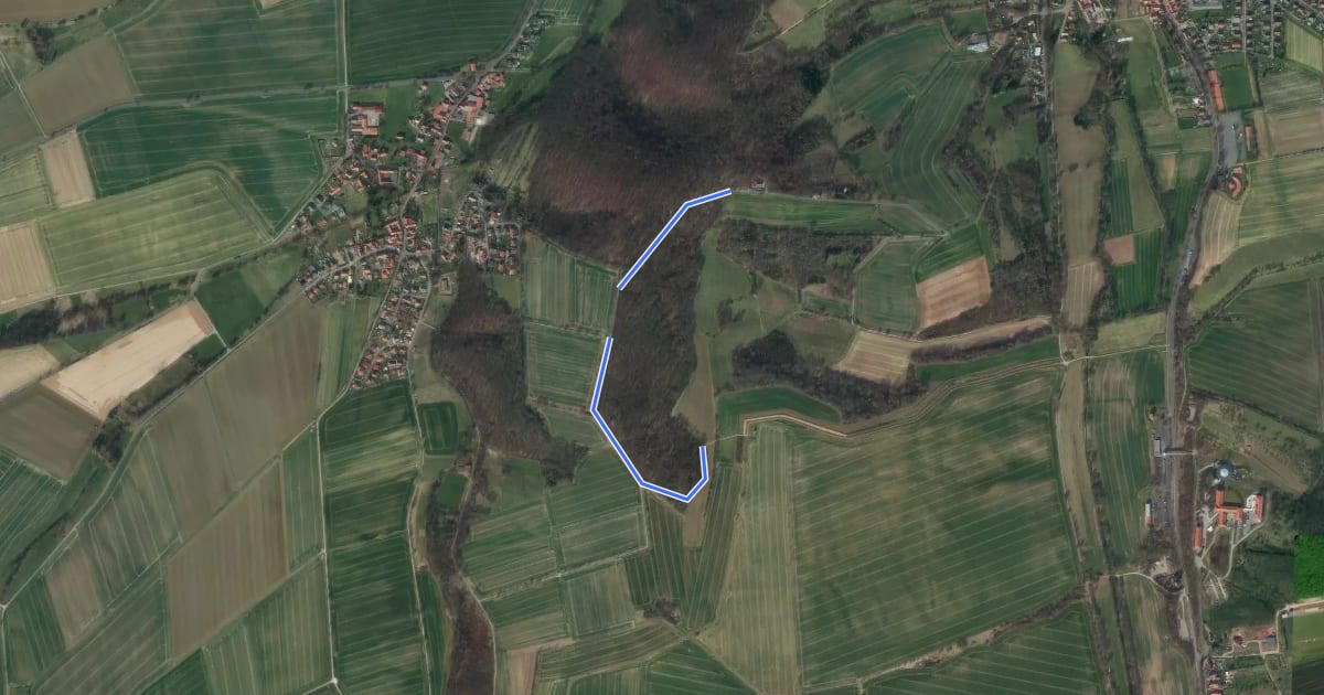 Маршрут Kreuzweg на спутниковом снимке