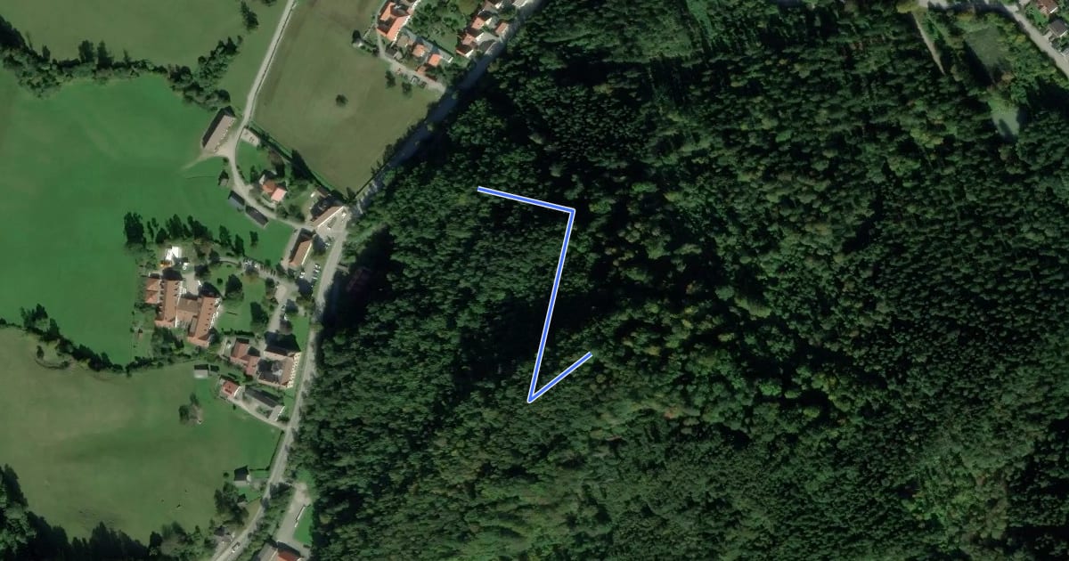 Маршрут Kreuzweg на спутниковом снимке