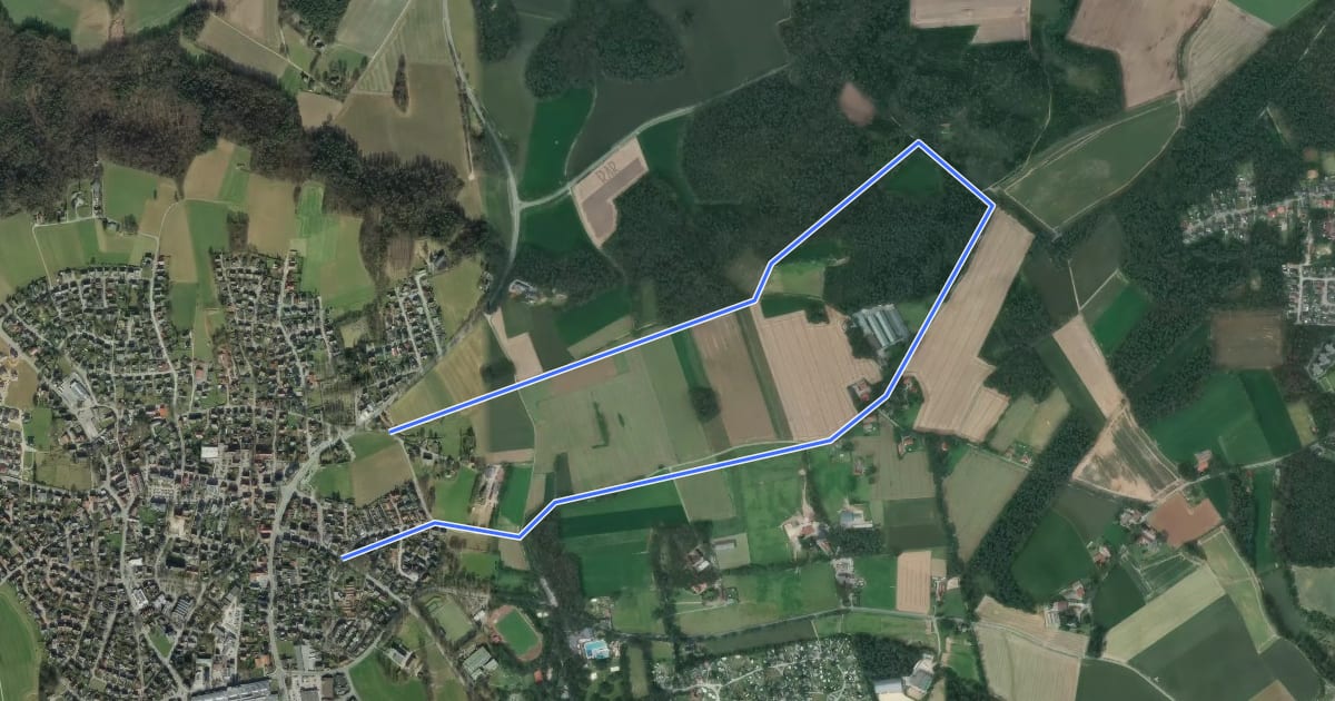 Маршрут Kreuzweg на спутниковом снимке