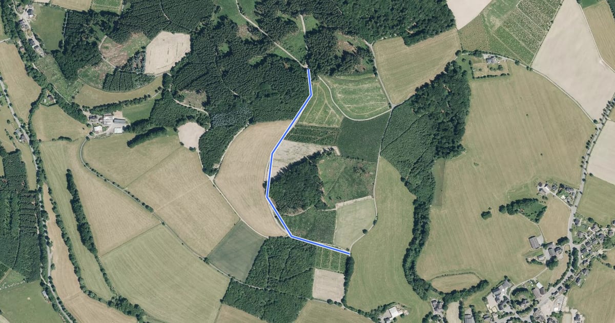 Маршрут Kreuzweg Berghausen на спутниковом снимке