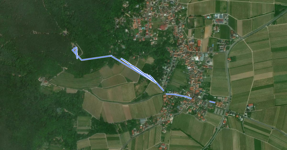 Маршрут Kreuzweg Burrweiler на спутниковом снимке