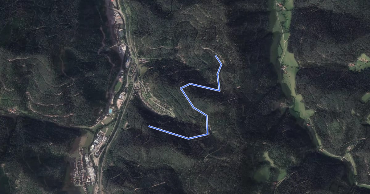 Маршрут Kreuzweg Kanzelweg - Palmdobel на спутниковом снимке