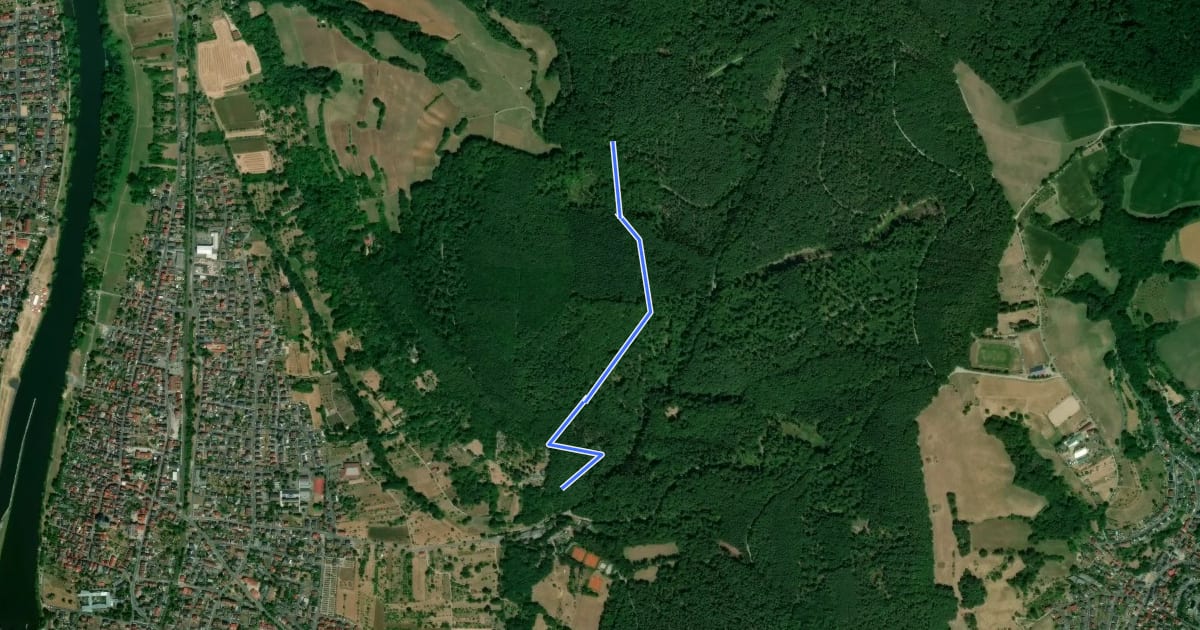 Маршрут Kreuzweg Kleinwallstadt на спутниковом снимке