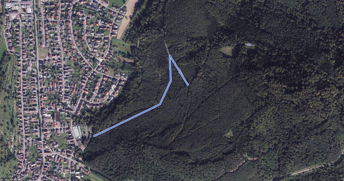 Маршрут Kreuzweg - Sulz Friedhof на спутниковом снимке