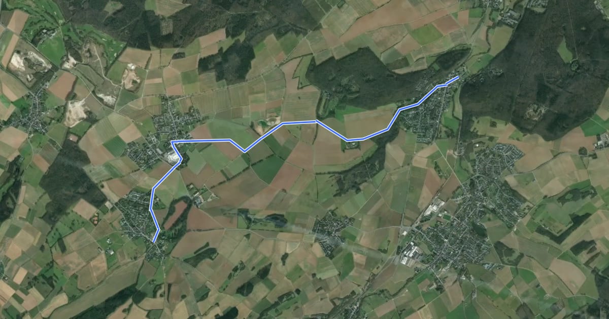 Маршрут Kreuzweingarten (75) - Wachendorf (93) на спутниковом снимке