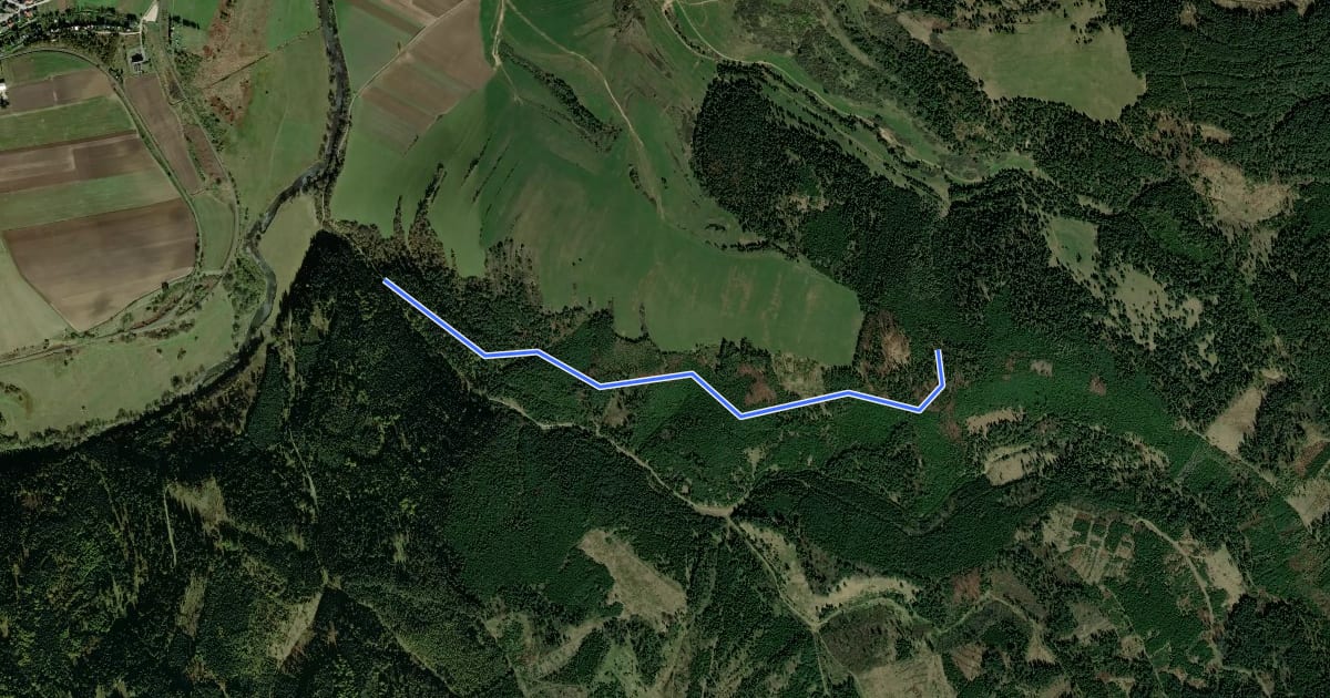 Маршрут Križovský trail на спутниковом снимке