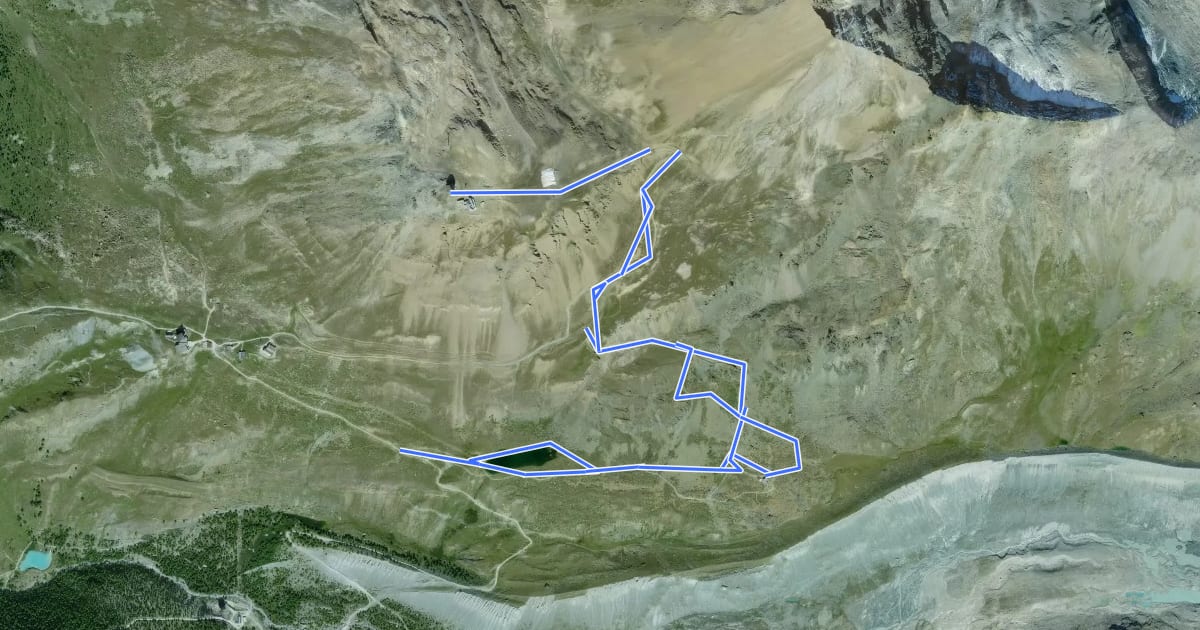 Маршрут Kristallweg на спутниковом снимке