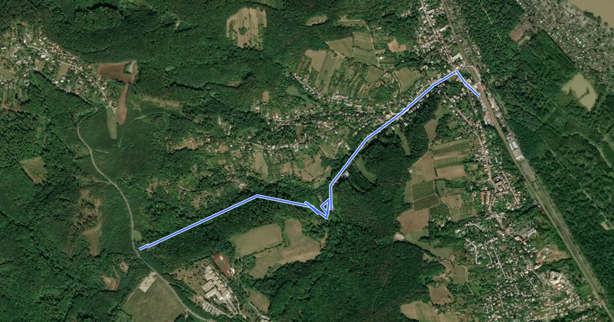 Маршрут Kritzendorf Bahnhof - Heuberg на спутниковом снимке