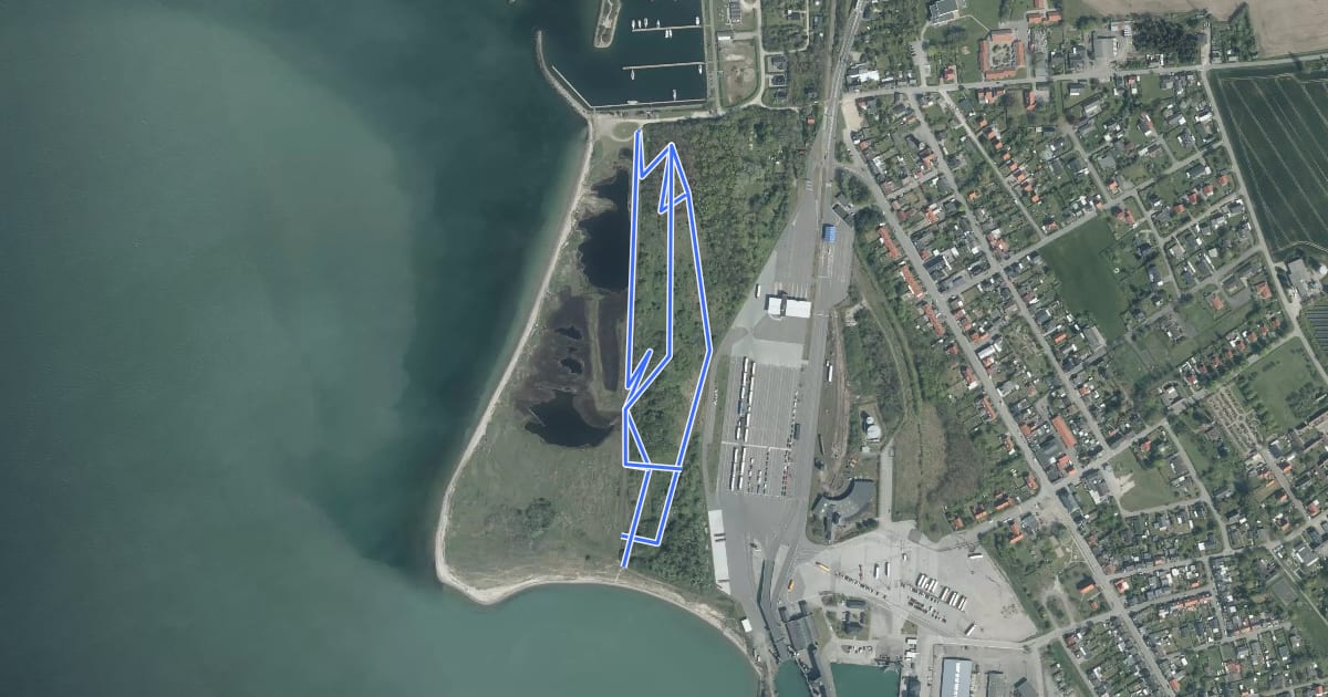 Маршрут Kroghage grøn на спутниковом снимке