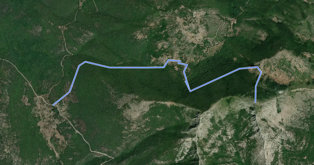 Маршрут Kromniko Karpouzi Trail на спутниковом снимке