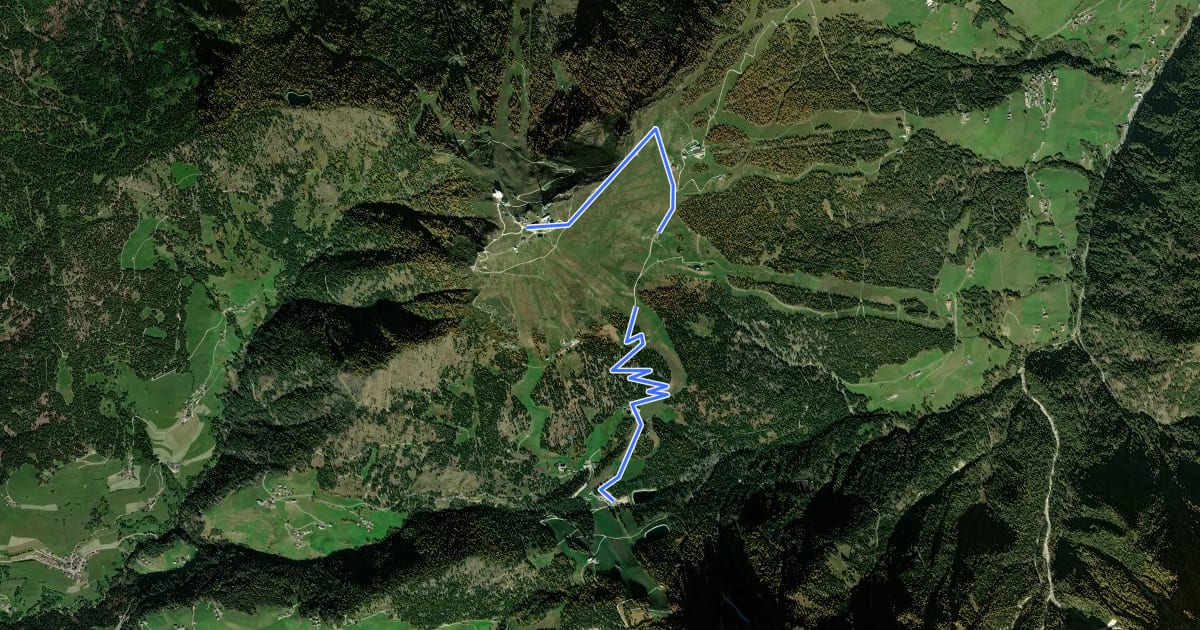 Маршрут Kronplatz на спутниковом снимке