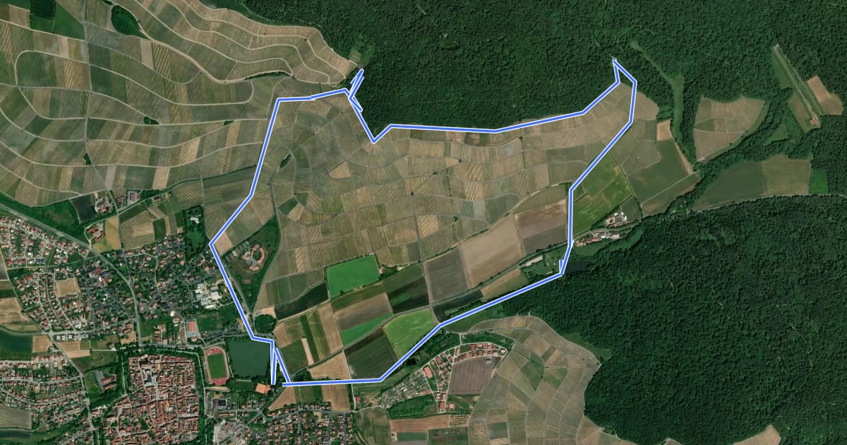 Маршрут Kronsbergweg на спутниковом снимке