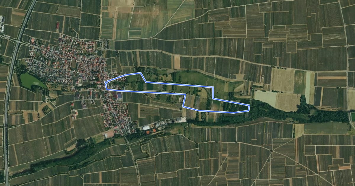 Маршрут Kropsbachau-Weg на спутниковом снимке