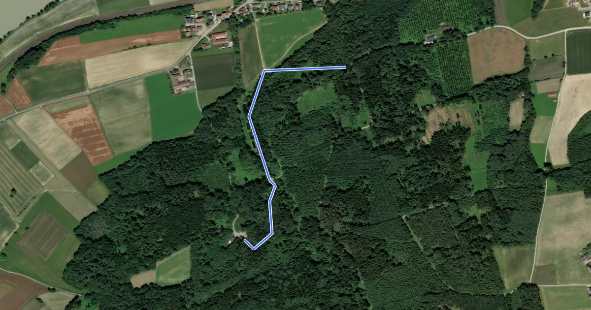 Маршрут Krummnussbaum Route 1 на спутниковом снимке