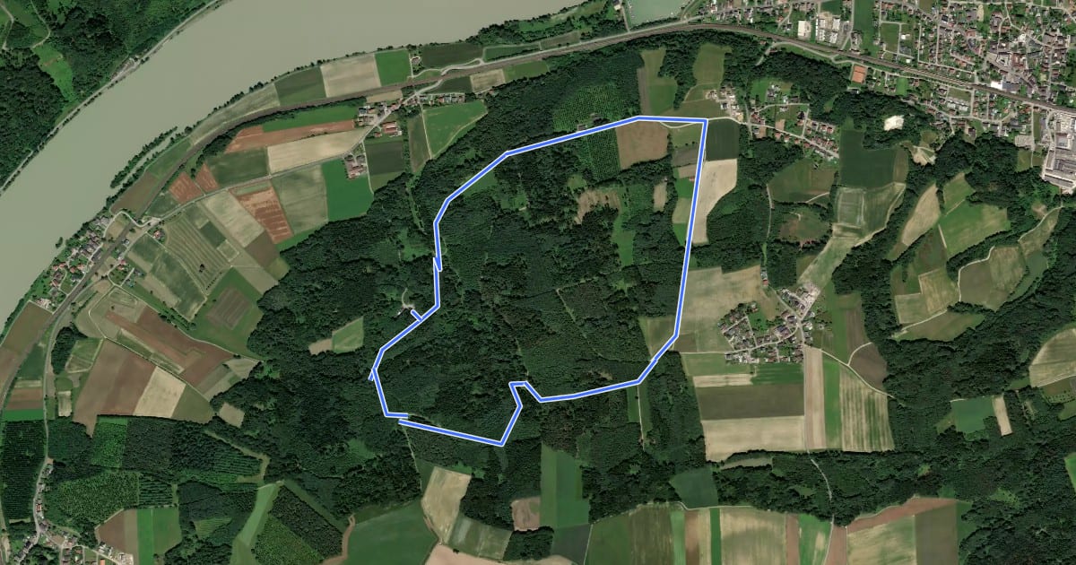 Маршрут Krummnussbaum Route 2 на спутниковом снимке