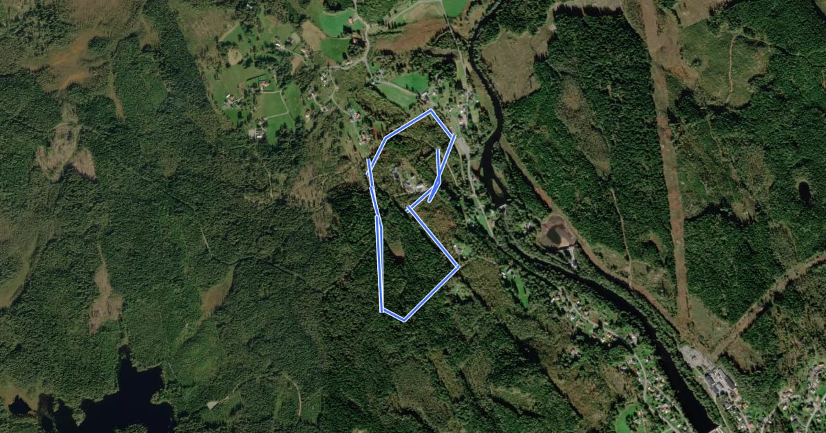 Маршрут KSK 2,2 km Motionsspår на спутниковом снимке