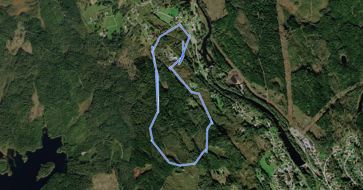 Маршрут KSK 3,3 km Motionsspår на спутниковом снимке