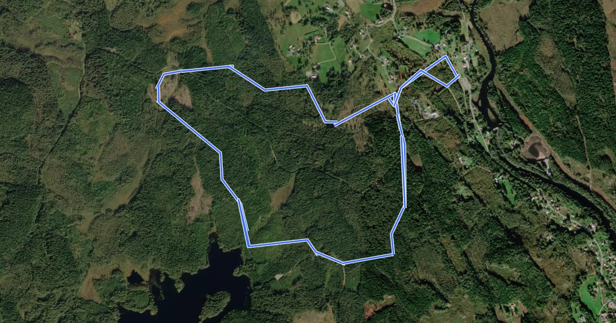 Маршрут KSK 5 km Motionsspår на спутниковом снимке